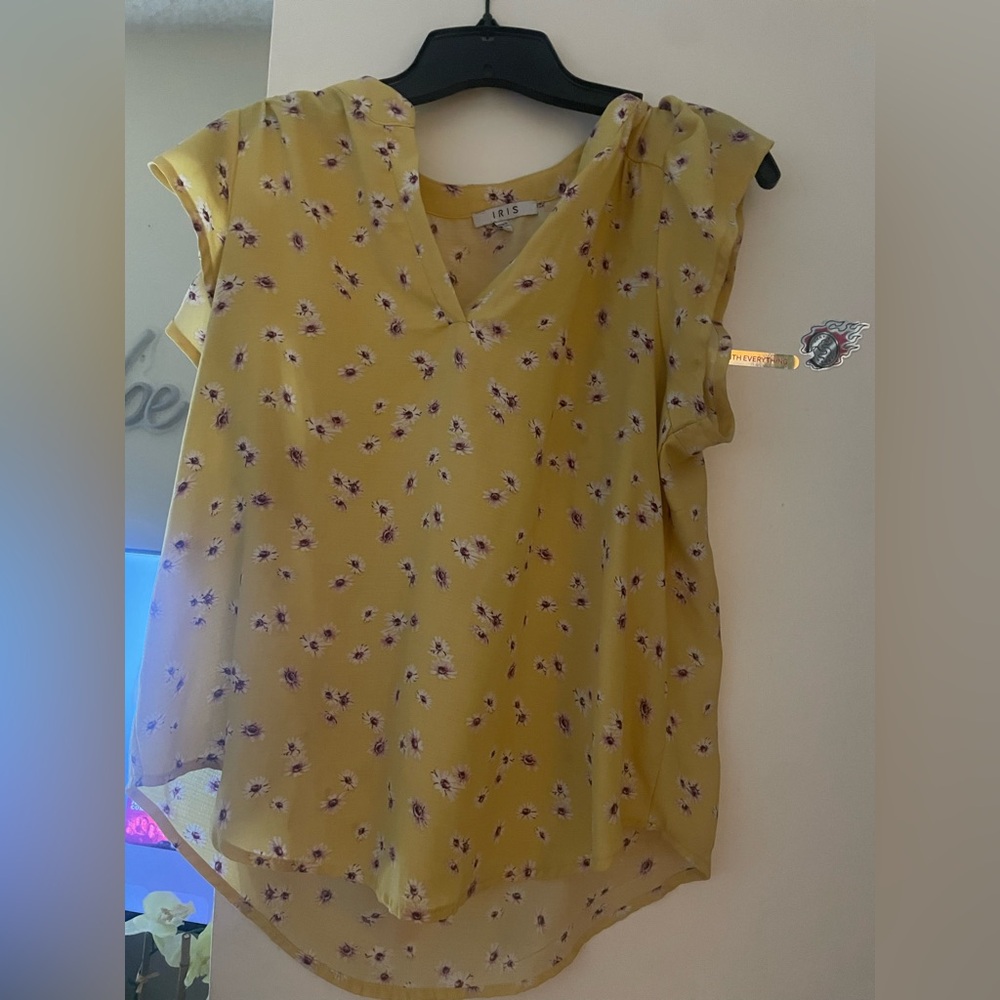 Iris Yellow Floral Blouse